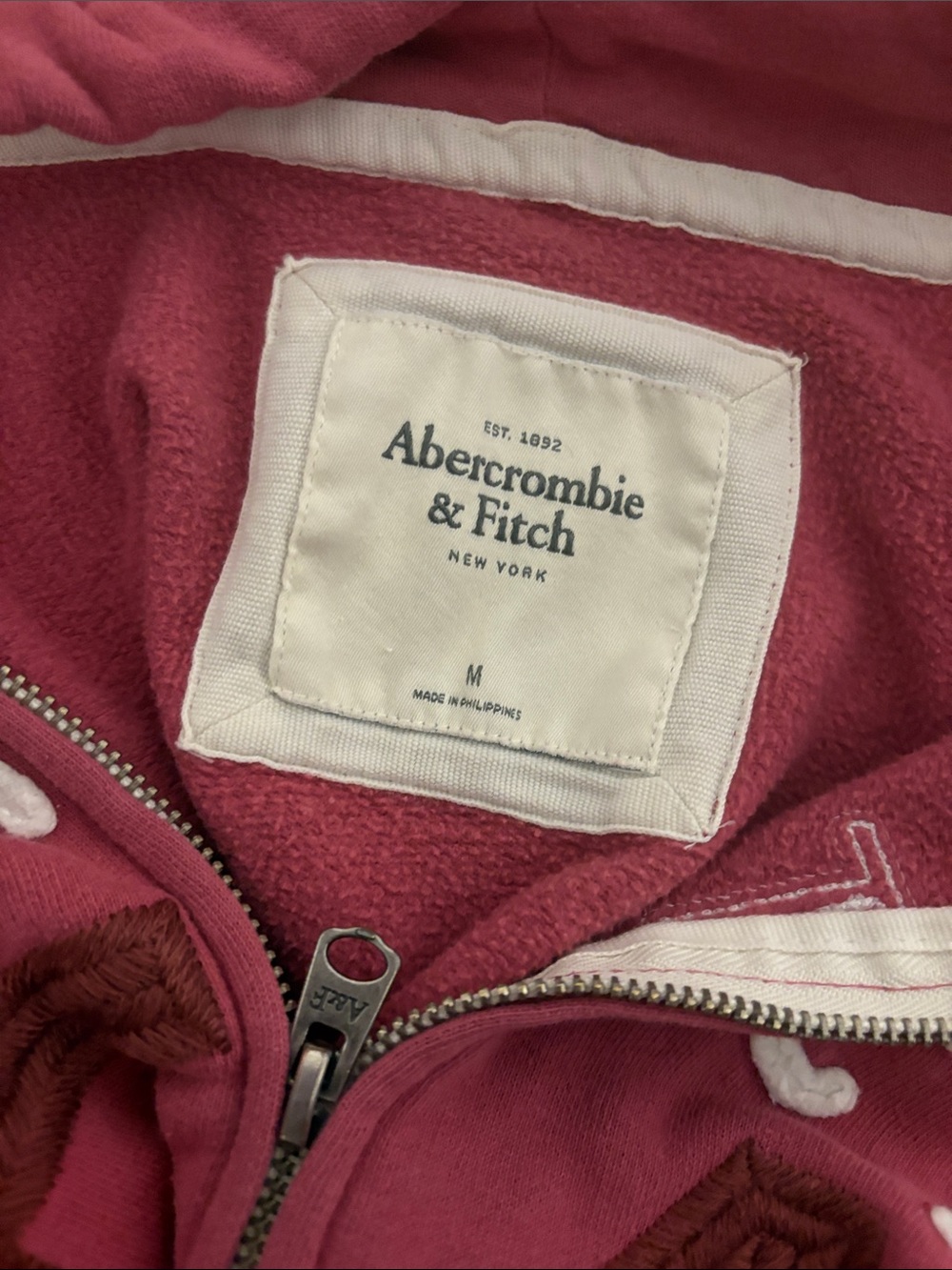 Pink Abercrombie & Fitch zip up - Picture 3 of 3